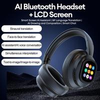 Auriculares Inalámbricos X1 Pro V6.0 con Traducción por IA, Cancelación de Ruido para Juegos, Resistentes al Agua IP65, Iluminación RGB, Diseño de Metal y Cuero