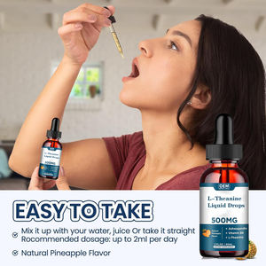 L-teanina Aminoácido Suplemento para dormir Gotas líquidas Extracto de té verde Pure 100% L-teanina Líquido - Product Image 3