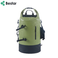 Bolsas de Playa Plegables Impermeables de PVC, Bolsas Secas Enrollables de Gran Capacidad (20-36L), Mochila Unisex con Cojín de Aire