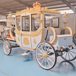 Caravane pour chevaux de <span class=keywords><strong>mariage</strong></span> événement fête transport spécial Royal Golden Horse Drawn Carriages <span class=keywords><strong>voiture</strong></span> de tourisme électrique bus - Product Image 2