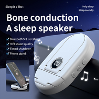 Appareil de santé intelligent multifonctionnel Conduction osseuse Support de téléphone à bruit blanc Compatibilité BT5.3 Carte TF Support pour le bureau et le sommeil