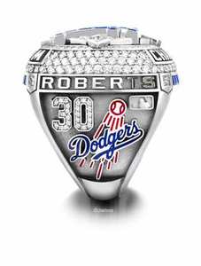 Dernier 2020 Officiel <span class=keywords><strong>LA</strong></span> Dodgers Major League Baseball Championship Anneaux Pour Hommes Papa Fête Des Pères Bijoux Cadeau - Product Image 3