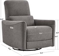 Chaise inclinable au design moderne, pivotante, en tissu, avec soutien lombaire, massage extensible, canapé inclinable en métal pour le salon