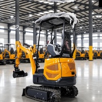 Mini-excavatrice compacte 1,5 tonne à vendre, avec cabine, moteur diesel Kubota, certifiée CE EPA EURO5, pour usage agricole
