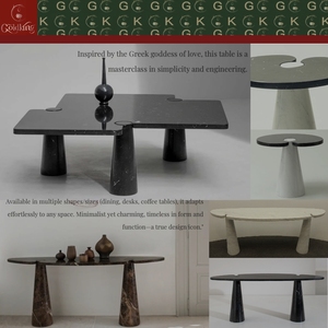 Table console en marbre <span class=keywords><strong>Bianca</strong></span> Carrara de luxe GOLDKING, meuble parfait pour hôtel, villa, boutique, maison d'hôtes, spa - Product Image 3