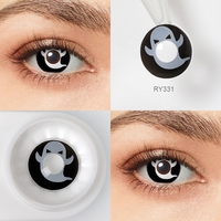 Lentes de Contacto con Patrón Animal Pseyeche, Lentes de Contacto de Color para Cosplay, Anime, Lentillas de Color Smile, Lentes de Contacto de Color para Halloween