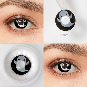 Pseyeche lentes de contato estampadas, lentes de contato coloridas, cosplay anime de diâmetro e cor de sorriso, dia das bruxas, lentes de contato coloridas - Product Image 5