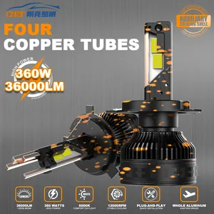 New Headlight 2024 T8 H4 4 Copper Tube H7 H11 Super Bright IP68 9005 9006 9012 150W 15000LM Canbus LED Headlight