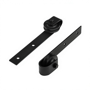 WEKIS Système de rail de suspension pour porte coulissante de grange, 6,6 pieds, en acier et laiton moderne, épaisseur 3 mm, garantie 3 ans, durable et insonorisé - Product Image 3