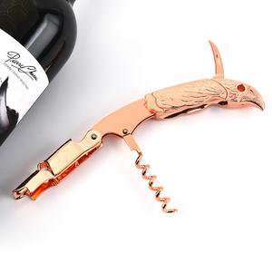Rose Gold Plated Wine Opener Stainless Steel Multifunctional Foldable Corkscrew With <b>Shrimp</b> Head Handle For Beer And Wine - Product Image 2