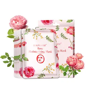 Natural Organic Moisturizing Sheet Facial Mask Cosmetic Skin Care Hydrating Lift Fresh Rose Flower Face Mask