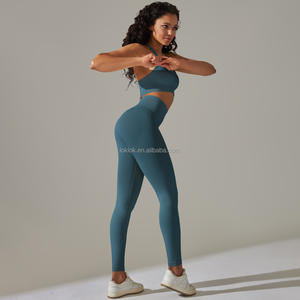 Deportiva Mujer Tendencia Seamless High Quality Activewear Fitness Yoga Set Sports Bra <b>Leggings</b> Workout Sets for WomenTank Top - Product Image 6