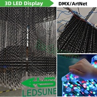 Écran LED en maille 3D interactif DMX Atrnet Pixel pour scène, éclairage LED pour spectacle/art créatif