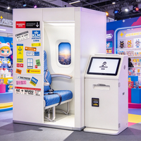 Mesin Photo Booth Interaktif Gaya Komersial dengan Kustomisasi Logo, Printer Cepat, untuk Promosi Acara