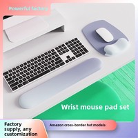 Tapis de souris en silicone avec repose-poignets pour clavier, repose-poignets en mousse à mémoire de forme à rebond lent, vente en gros de repose-poignets pour ordinateur.