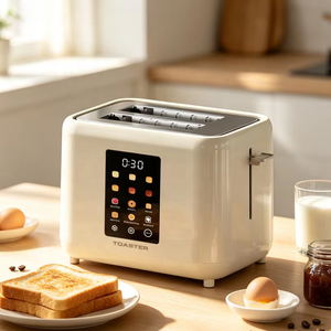 Elektrischer 2-Scheiben-<span class=keywords><strong>Toaster</strong></span> mit großem Touchscreen, digitalem Timer und variabler Bräunungssteuerung für den Hausgebrauch - Product Image 1