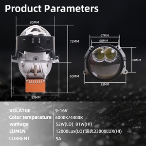 Sanvi New Fashion SU7 Max 3 Inch Bi Led <b>Projector</b> Lens Headlights Auto <b>Lamp</b> - Product Image 3