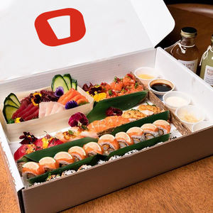 กล่องใส่อาหารแบบใช้แล้วทิ้ง,กล่องซูชิสำหรับใส่อาหารมื้อกลางวันแบบย่อยสลายได้ LOKYO - Product Image 6