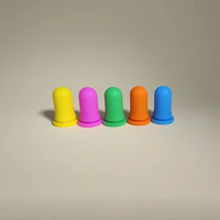 Bouchon compte-gouttes en silicone NBR de 18 mm de haute qualité pour flacon d'huile essentielle, avec compte-gouttes coloré et emballage inclus – Vente chaude