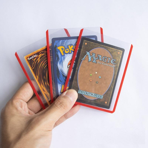 ซองใส่การ์ด PVC สีแดงขอบแดง พร้อมซองพลาสติกใสสำหรับการ์ด TCG การ์ดกีฬา และการ์ดเกม - Product Image 1