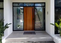 Portes en aluminium de luxe Prima 2026, design élégant, double vitrage, portes coulissantes, portes d'entrée en aluminium pour l'extérieur, usage commercial