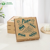 Boîte à pizza en carton ondulé écologique personnalisée avec impression, finition mate, design pliable, logo pour livraison de restaurant