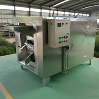 Machine de torréfaction d'écrou commerciale rôtissoire électrique rotatoire de noix de cajou d'arachide grain de café automatique de noisette de productivité élevée