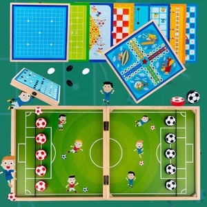 Coffret cadeau multifonctionnel 8 en 1 en bois Fast Sling Shot Puck Combo Game <span class=keywords><strong>Ludo</strong></span> - Product Image 3