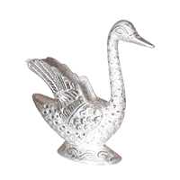 Sculpture de canard en aluminium design, accessoires décoratifs modernes pour la maison, sculpture d'oiseau en métal artisanale, décoration de table