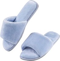 Pantoufles en fourrure à bout ouvert pour femmes, semelle extérieure en EVA à mémoire de forme, confortables et douces, style printemps, à enfiler