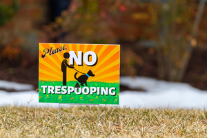 कस्टम मुद्रित पालतू जानवर थीम वाले आउटडोर संकेत व्यक्तिगत थोक छूट यार्ड साइन डॉग - Product Image 3