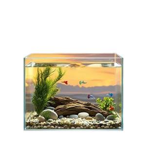 Nuovo vetro Ultra-chiaro caldo piegatura <span class=keywords><strong>acquario</strong></span> Desktop piccolo <span class=keywords><strong>acquario</strong></span> da soggiorno <span class=keywords><strong>piante</strong></span> <span class=keywords><strong>acquatiche</strong></span> paesaggio tartaruga vasca ecologica - Product Image 1