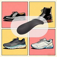Pieds Sport Rembourrage Sneaker Inserts Fasciite Plantaire PP/TPU Shell Arch Supports 3/4 Semelle Orthopédique