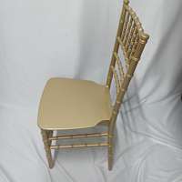 Vente en gros de chaises Chiavari en plastique résine dorée pour hôtel, événement commercial de mariage à vendre