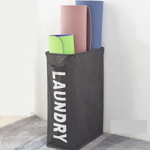 Cesta de lavandería única, organizador, contenedores de almacenamiento plegables estrechos, cesta de lavandería delgada con ruedas - Product Image 4