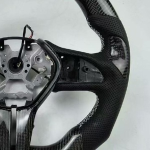 Volant de voiture de haute qualité pour <span class=keywords><strong>Infiniti</strong></span> Q50 Q60 Q50L, produits en cuir perforé, véritable fibre de carbone - Product Image 3