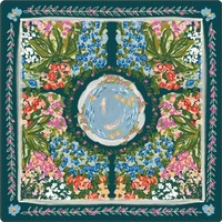 Tapis de mahjong à motif floral vert, antidérapant, avec dos en caoutchouc et bords cousus, fabricant de tapis de mahjong pour tables