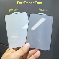 Protections d'écran en verre trempé de qualité supérieure pour iPhone Duo, film protecteur anti-rayures et anti-éclats pour l'écran extérieur, LOGO personnalisé