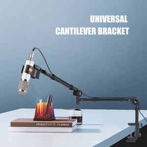 ขาตั้งไมโครโฟนตั้งโต๊ะทำจากโลหะมีขาตั้งสำหรับบันทึกเสียงสดขาตั้งไมโครโฟนแบบพับได้อเนกประสงค์แบบไ<span class=keywords><strong>ม</strong></span>่ต้องมีสปริง - Product Image 3