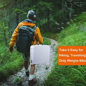 Woqi โต๊ะพับกลางแจ้ง | ตารางตั้งแคมป์อลูมิเนียมขนาดกะทัดรัดพิเศษ - Product Image 4