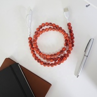 Câble de téléphone perlé à double connecteur Type-C, idéal pour le basketball, le football, le rugby, le tennis, le volleyball, le baseball et les événements sportifs – Vente Flash