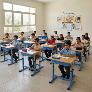 Adjustable Modern Single School Desk and <b>Chair</b> Set With Metal Wood Construction ST-0709C ST-0709C - Product Image 4