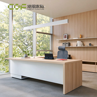 Bureau de direction 140 ou 160 cm, bureau simple moderne, bureau blanc avec tiroirs