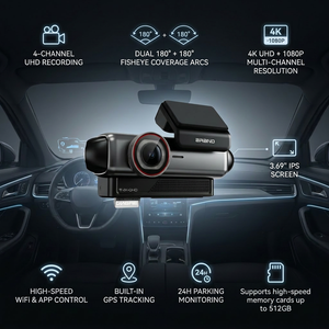 กล้องติดรถยนต์รุ่นใหม่ 4K 4 ช่องทาง Sony Starvis <span class=keywords><strong>2</strong></span> IMX675 เลนส์ฟิชอาย พร้อม GPS ในตัว รองรับ 5G WiFi เรดาร์ ระบบตรวจจับตำแหน่ง ค้นหาตำแหน่งรถ - Product Image 3