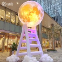 Installation d'une échelle gonflable Dreamy Moon and Cloud-Décoration de centre commercial et Hotspot de médias sociaux