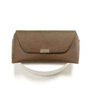 Étui rigide rectangulaire vierge en PU pour lunettes, avec pochette de rangement et chiffon de nettoyage, personnalisable par sublimation