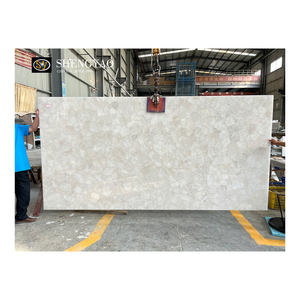 Lastra di quarzite di cristallo bianco di marmo traslucido traslucido naturale - Product Image 1