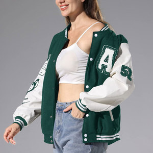 Customized Stand Collar Printed <b>Women</b> Varsity <b>Jacket</b> Logo Breathable Quick Dry Canvas <b>Lightweight</b> Winter Outdoor Full Sleeve - Product Image 4