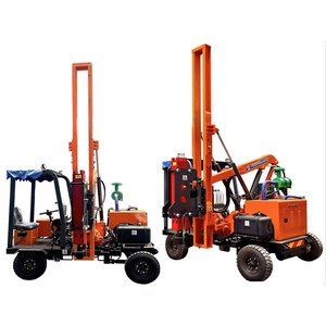 Thủy lực theo dõi đống lái xe ramming máy với TANDEM bánh bơm cho đường cao tốc hộ Lan Tôn sóng cài đặt - Product Image 2