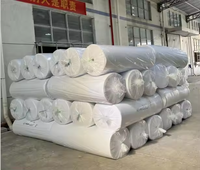Feutre de peintre blanc respirant, organique, uni, imperméable, avec film PE, en rouleaux de 160g, 180g, 200g, largeur 1m, en vente